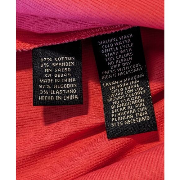 Jones New York Signature Pink/Salmon Cotton Stretch Button Up Jacket Womens Sz L - Picture 4 of 15